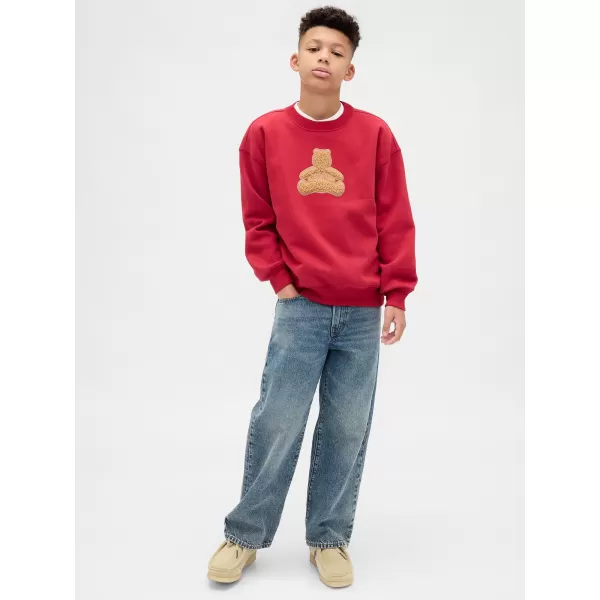  Detská mikina GAP CREW RELAXED SWEATSHIRT 844233-01 SLED 