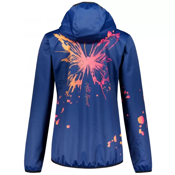  Dámska softshellová bunda premium ALTISPORT VOJ/ALW077JACK01 NÁMORNÁ MODRÁ/ORANŽOVÁ 