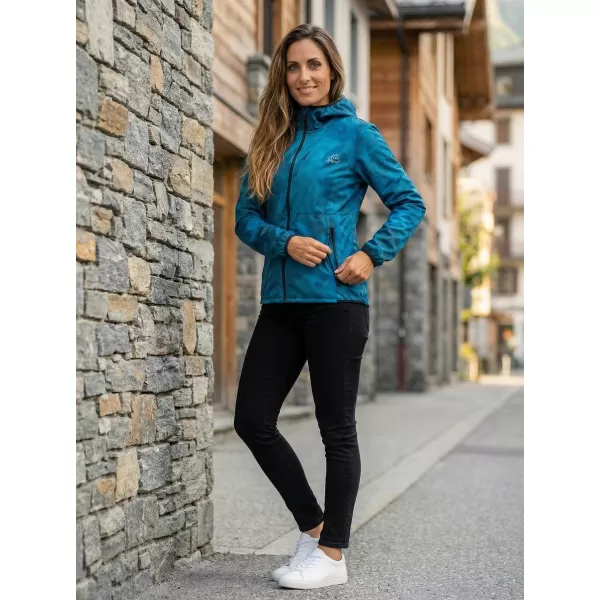  Dámska softshellová bunda premium ALTISPORT VOJ/ALW096JACK01 PETROLEJOVÁ 
