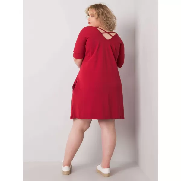  Dámske šaty BASIC FEEL GOOD RV-SK-6639.02X BURGUNDY 