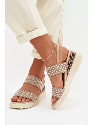 Dámske sandále D&A CR61-3067 BEIGE