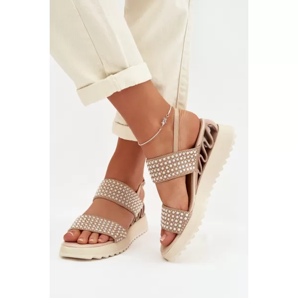  Dámske sandále D&A CR61-3067 BEIGE 