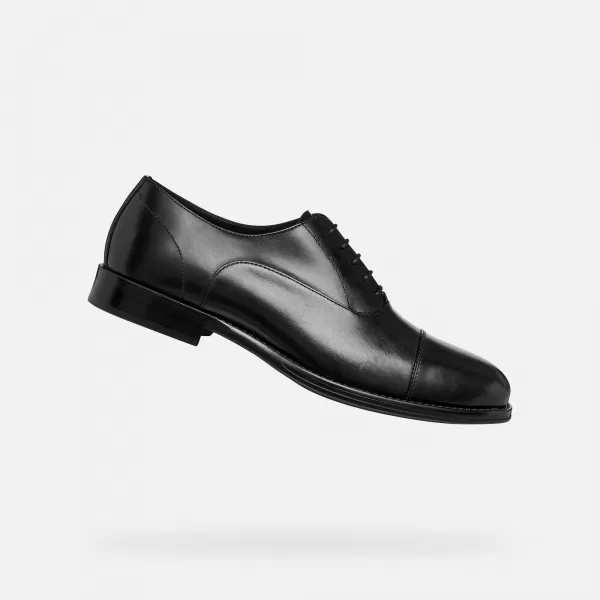  Pánske spoločenské topánky GEOX BARBERIGO G014411 ČIERNA 