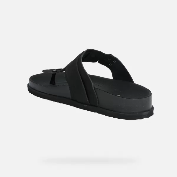  Pánske šľapky GEOX PARNAIBA G014438 ČIERNA 