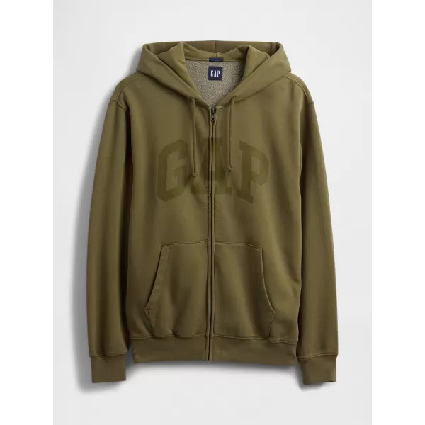  Pánska mikina GAP LOGO HOODIE ZIP 715005-48 DARK OLIVE 