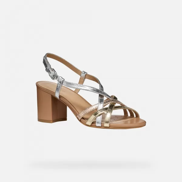  Dámske sandále GEOX VIRNILISA 65 S G012824 ZLATÁ 