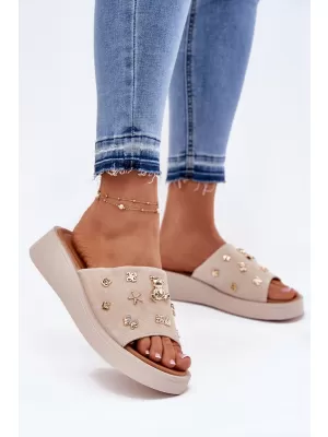 Dámske šľapky VINCEZA 66741 BEIGE