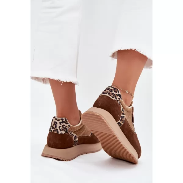  Dámske tenisky BIG STAR OO274A313 BROWN/BEIGE Big Star Shoes 