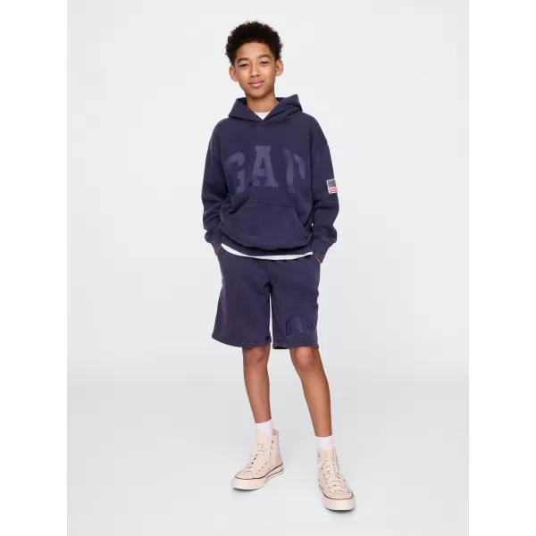  Detská mikina GAP LOGO PULLOVER HOODIE 782130-00 NAVY UNIFORM 