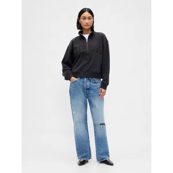  Dámska mikina GAP LOGO HALF ZIP 852841-01 MOONLESS NIGHT 
