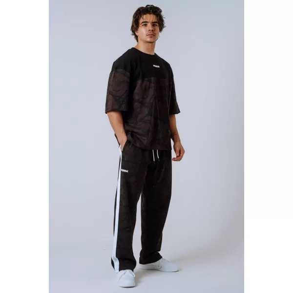  Oversized tričko POWER 898 DARK BROWN CAMO Nebbia 