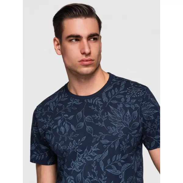  Pánske tričko OMBRE OM-TSFP-0262 NAVY BLUE 