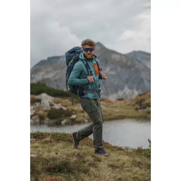  Pánska mikina powerfleece NORDBLANC BRACKEN NBWFM8286 TMAVO ZELENÁ 