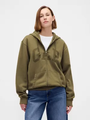 Pánska mikina GAP LOGO HOODIE ZIP 715005-48 DARK OLIVE
