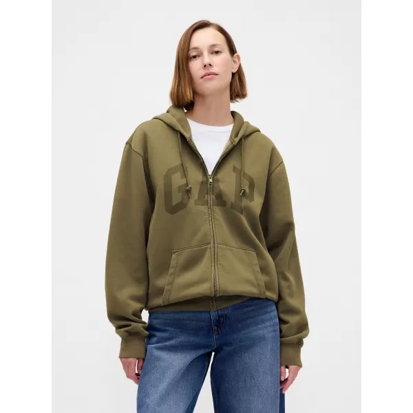  Pánska mikina GAP LOGO HOODIE ZIP 715005-48 DARK OLIVE 
