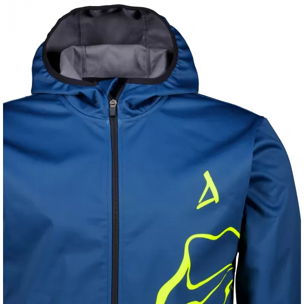  Pánska softshellová bunda premium ALTISPORT VOJ/ALM073JACK01 NÁMORNÁ MODRÁ/NEÓN ŽLTÁ 