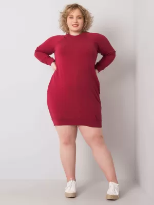Dámske šaty BASIC FEEL GOOD RV-SK-6296.99 BURGUNDY