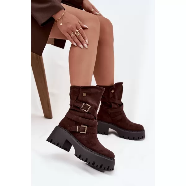  Dámske topánky na podpätku BOTO NERELISA 40379 BROWN 