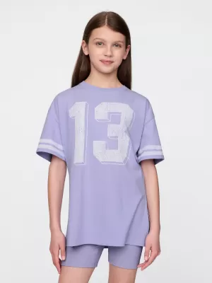 Detské tričko GAP TUNIC TEE 741015-00 WARM VIOLET