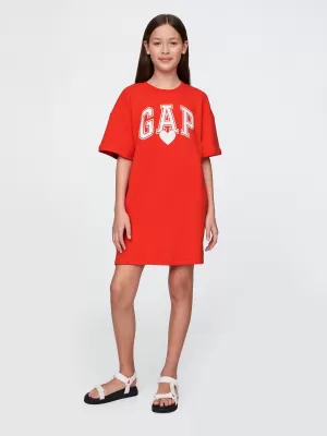 Detské šaty GAP LOGO DRESS 781767-00 POSTER RED