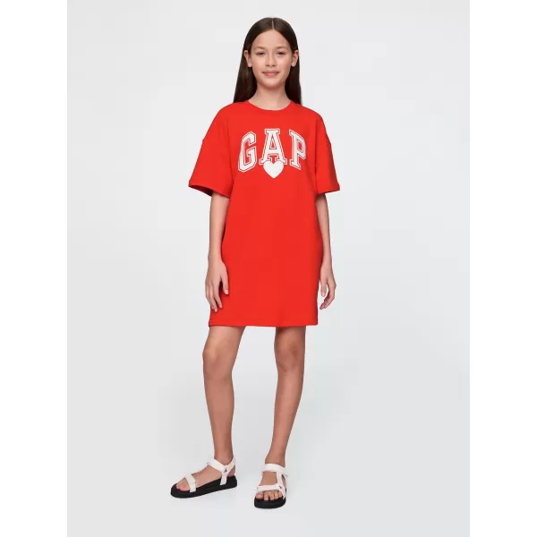  Detské šaty GAP LOGO DRESS 781767-00 POSTER RED 