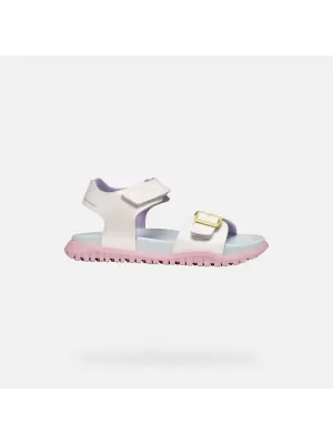 Dievčenské sandále GEOX SANDAL FUSBETTO J35HQA000BCC0653 BIELA