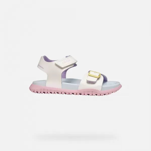  Dievčenské sandále GEOX SANDAL FUSBETTO J35HQA000BCC0653 BIELA 