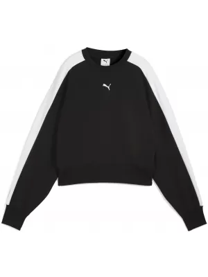 Dámska mikina PUMA T7 OVER-OVERSIZED CREW 633439-01 PUMA ČIERNA