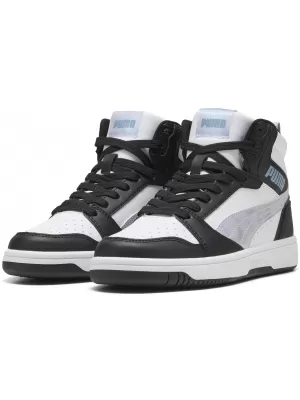 Dámske topánky PUMA REBOUNDV6MIDSPACEBELLEJR 402768-02 PUMA ČIERNA/LILA CRUSH/BIELA