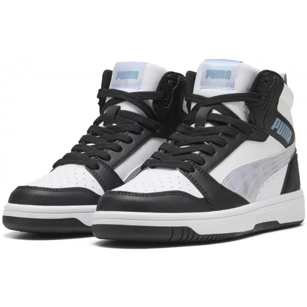  Dámske topánky PUMA REBOUNDV6MIDSPACEBELLEJR 402768-02 PUMA ČIERNA/LILA CRUSH/BIELA 