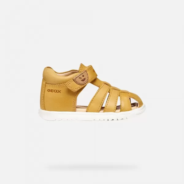  Chlapci prvé kroky GEOX SANDAL MACCHIA B254VA000CLC2003 ŽLTÁ 