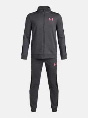 Súprava pre chlapcov UNDER ARMOUR UA RIVAL KNIT TRACK SUIT 1363290-025 SIVÁ