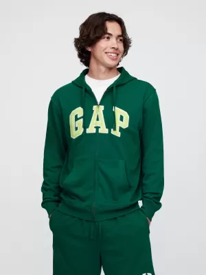 Pánska mikina GAP FULLZIP LOGO HOODIE 868454-16 RAIN FOREST