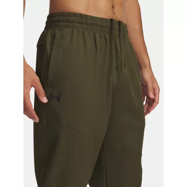  Pánske športové nohavice UNDER ARMOUR UA UNSTOPPABLE TAPERED PANTS 6003861-308 ZELENÁ 