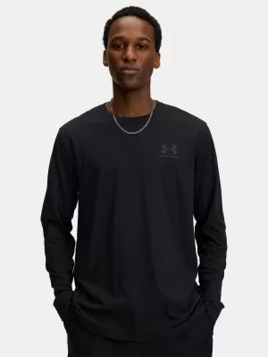 Pánske tričko UNDER ARMOUR UA SPORTSTYLE LEFT CHEST LS 1329585-002 ČIERNA