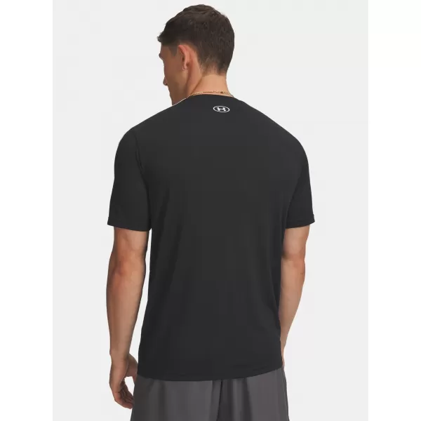 Pánske tričko UNDER ARMOUR TECH TAPING SS 6012356-001 ČIERNA 