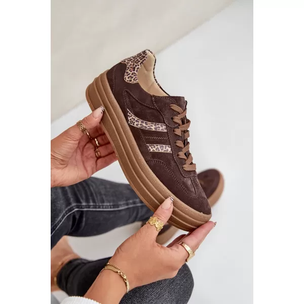  Dámske topánky ZAZOO N1176 BROWN/BEIGE 