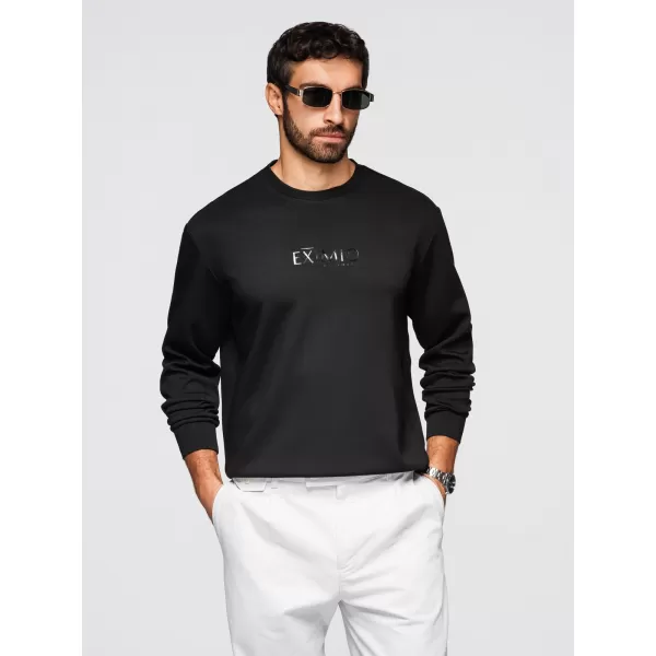  Pánska mikina OMBRE OM-SNBC-0199 BLACK 