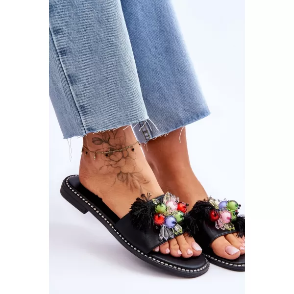  Dámske šľapky S.BARSKI KV-2775-47 BLACK 