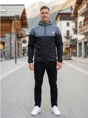 Pánska softshellová bunda premium ALTISPORT VOJ/ALM051JACK01 ŠEDOČIERNA