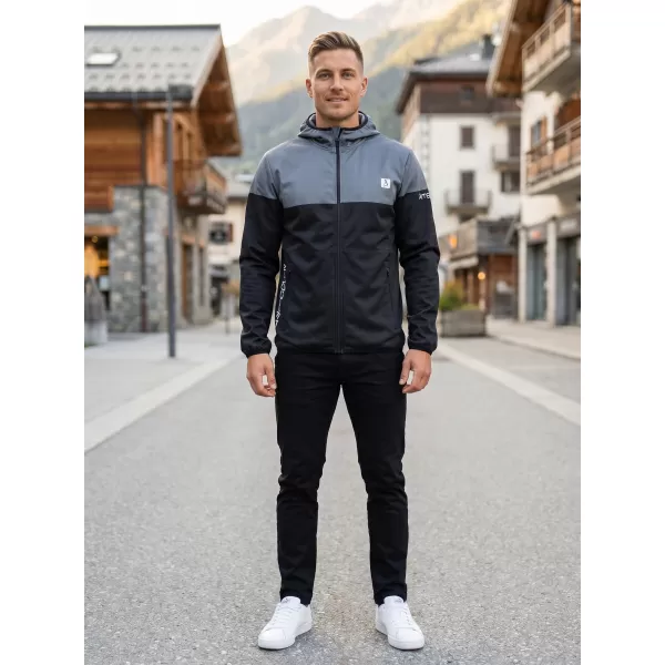  Pánska softshellová bunda premium ALTISPORT VOJ/ALM051JACK01 ŠEDOČIERNA 