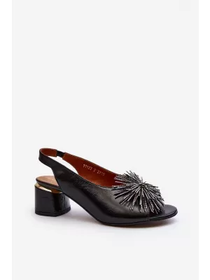 Dámske sandále LAURA MESSI 2595 BLACK