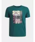 Chlapčenské tričko UNDER ARMOUR UA B LOGO WM COLLAGE SS 6009271-338 ZELENÁ