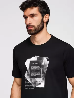 Pánske tričko OMBRE OM-TSPT-0261 BLACK