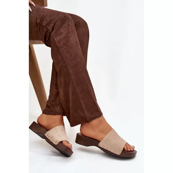  Dámske šľapky BOTO FERINNA 41222 KHAKI 