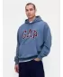 Pánska mikina GAP LOGO PULLOVER HOODIE 781237-01 CORNFLOWER