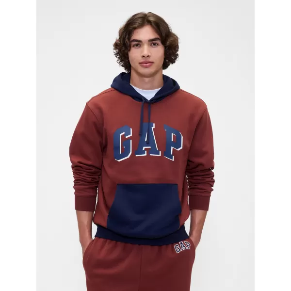  Pánska mikina GAP LOGO PULLOVER HOODIE 795560-00 BURNT RUSSET 