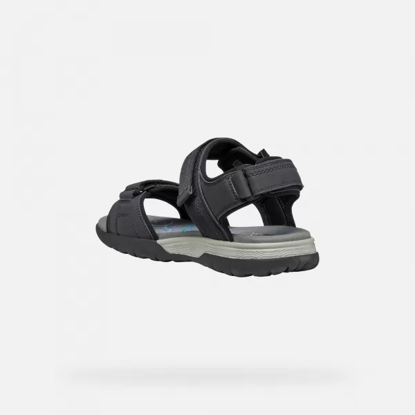  Pánske sandále GEOX SPHERICA EC5 G014391 ČIERNA 