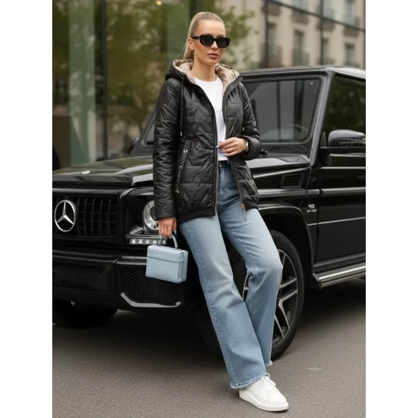  Dámska bunda DSTREET TY5546 ČIERNA 