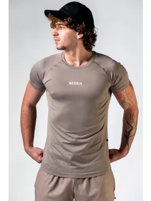Bezšvové tričko s krátkym rukávom POWER 900 LIGHT BROWN ASH Nebbia